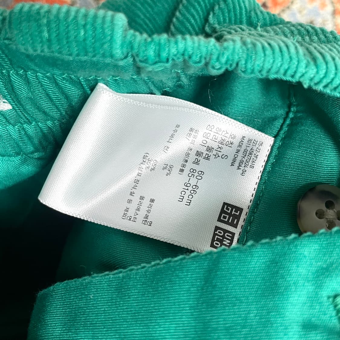 유니클로 마르니 그린 코듀로이 밴딩팬츠 여성S 상품이미지5