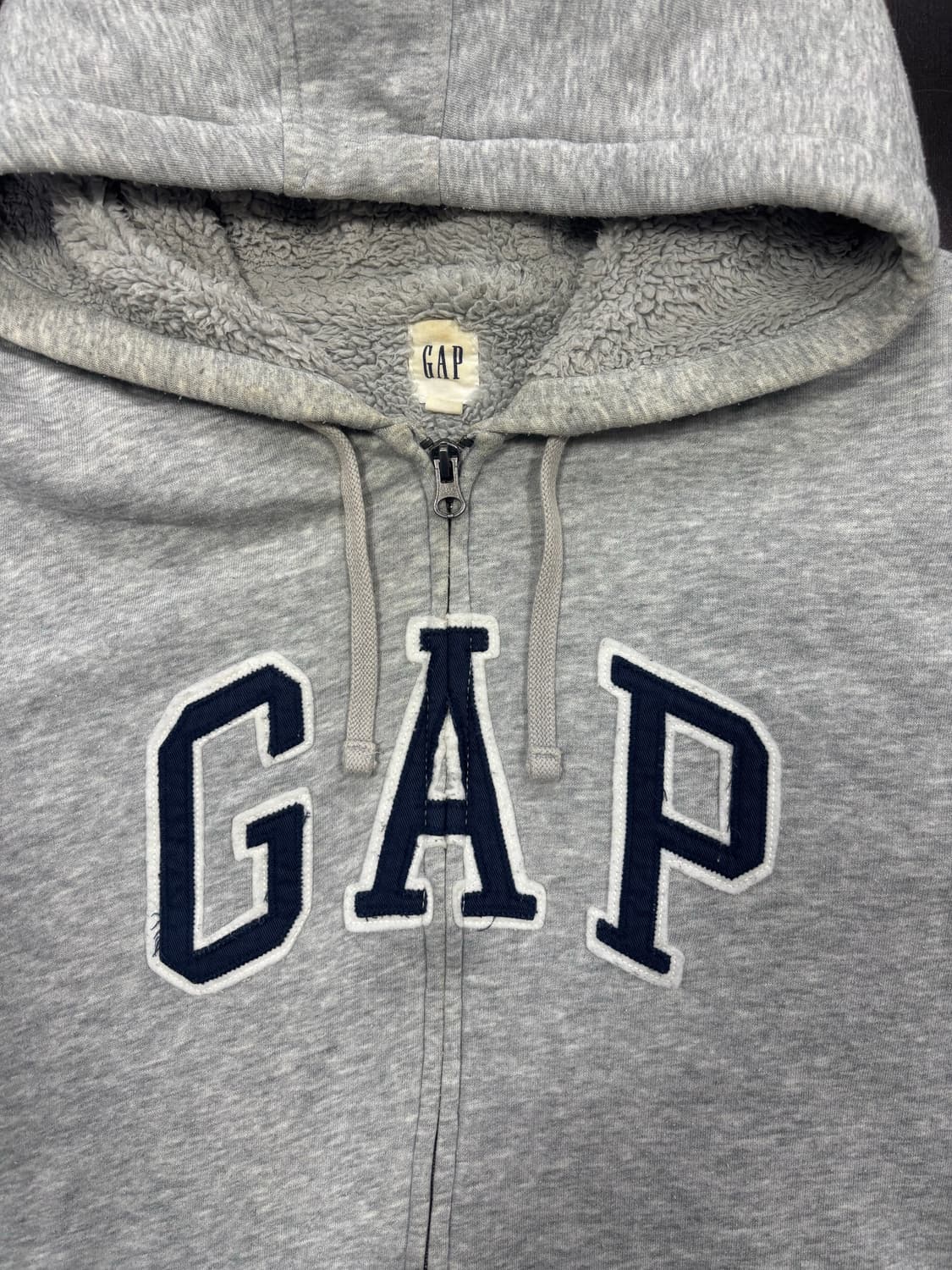 갭 GAP 로고 후드 집업 그레이 상품이미지5