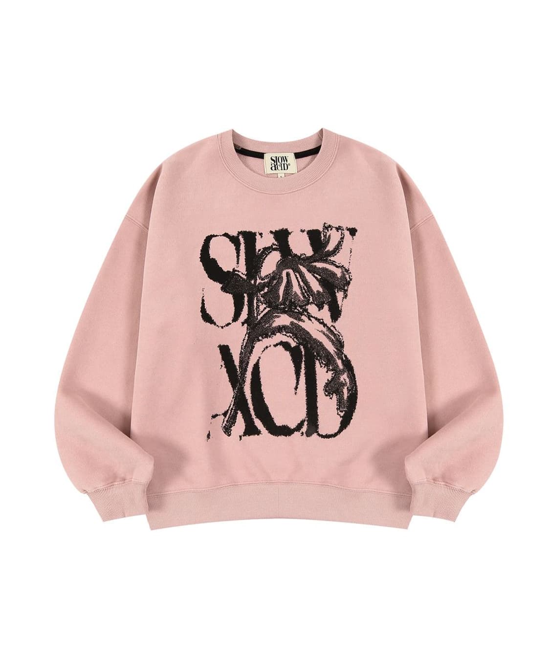 슬로우애시드 피치스킨 스웨트셔츠 더스티핑크 앤팀 의주 손민수 상품이미지1