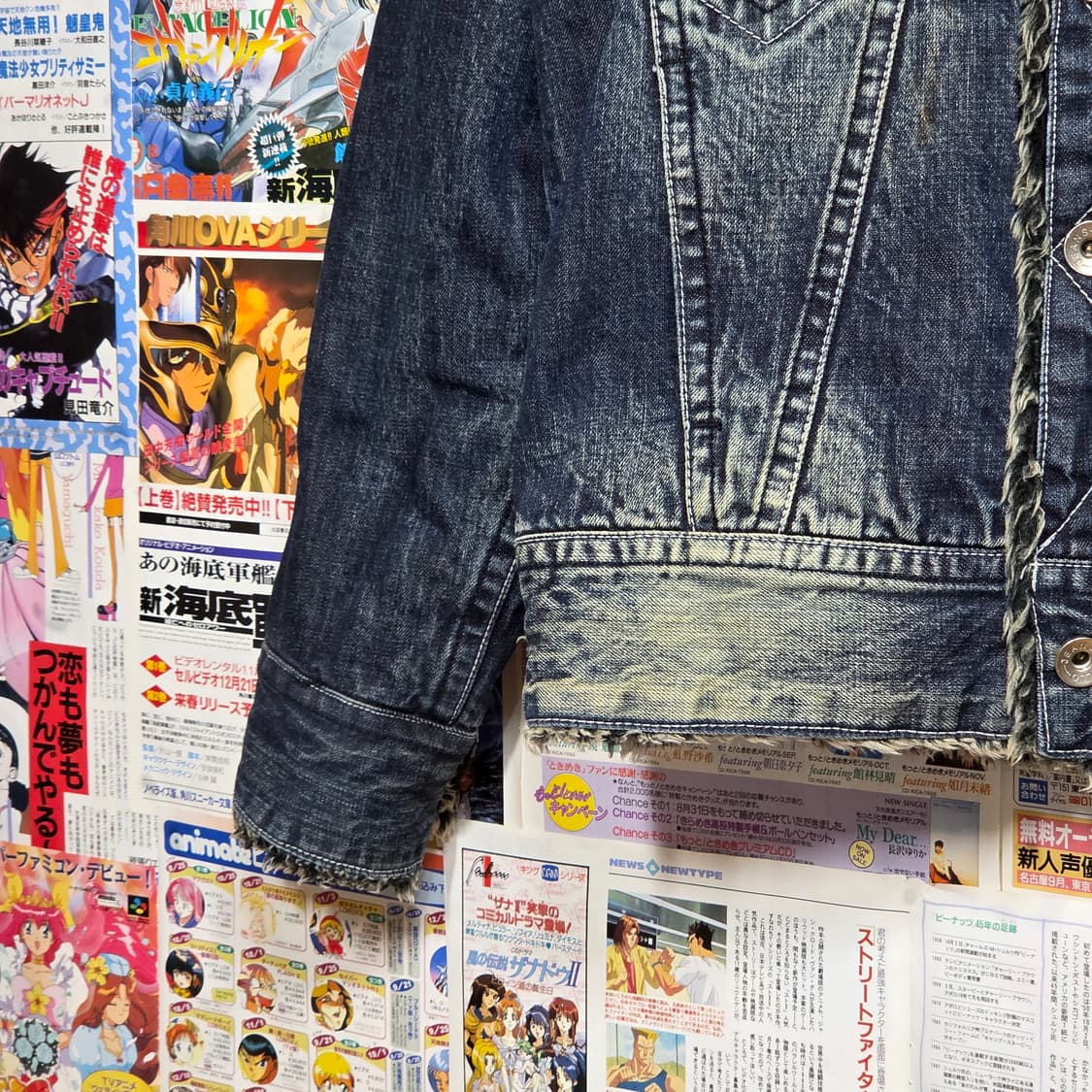 빈티지 진청 워싱 쉐르파 데님 자켓 상품이미지5