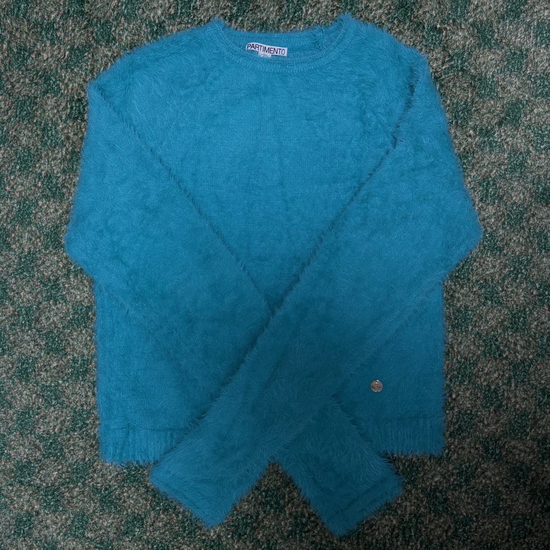 파르티멘토 우먼 헤어리 니트 크루넥 틸 블루 상품이미지3
