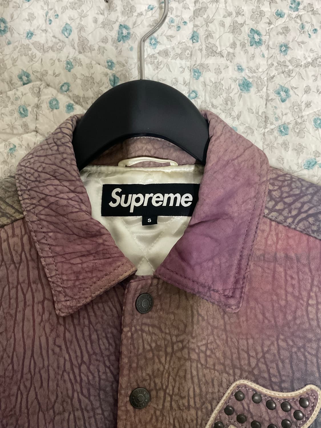 슈프림 페플드 레더 바시티 자켓 멀티컬러 S 상품이미지6