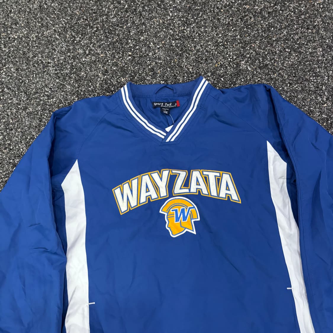 빈티지 wayzata 컬리지 배색 웜업 상품이미지2
