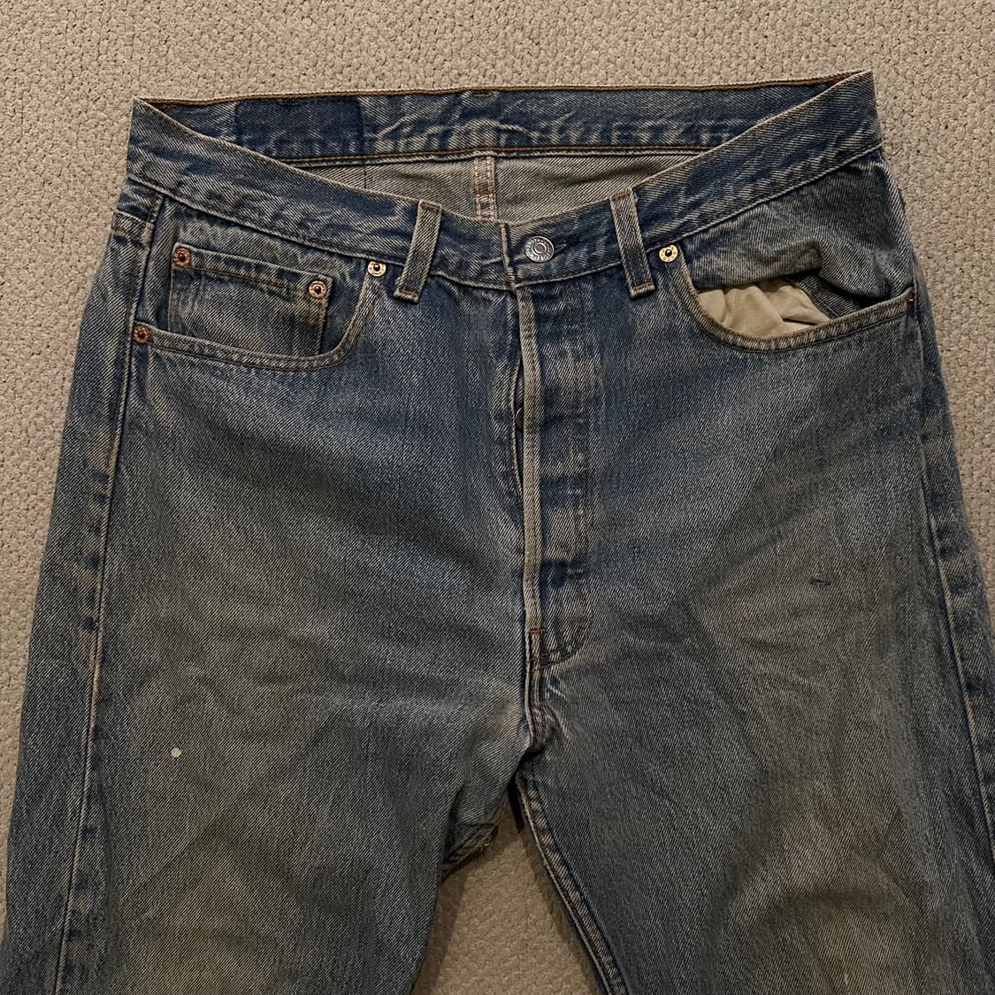 90s USA 리바이스 (Levis) 501 데님 W34 L32 상품이미지2