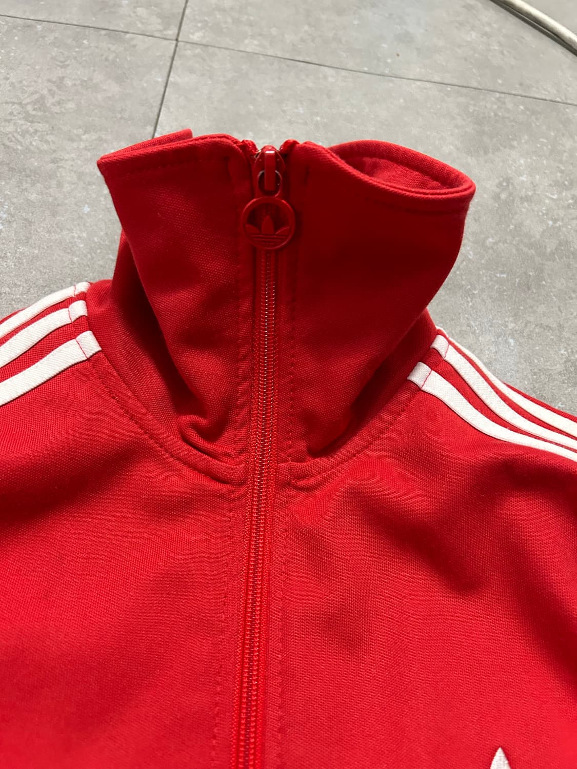 아디다스 레드컬러 빈티지  유로파 트랙탑  져지 풀집업 상품이미지4
