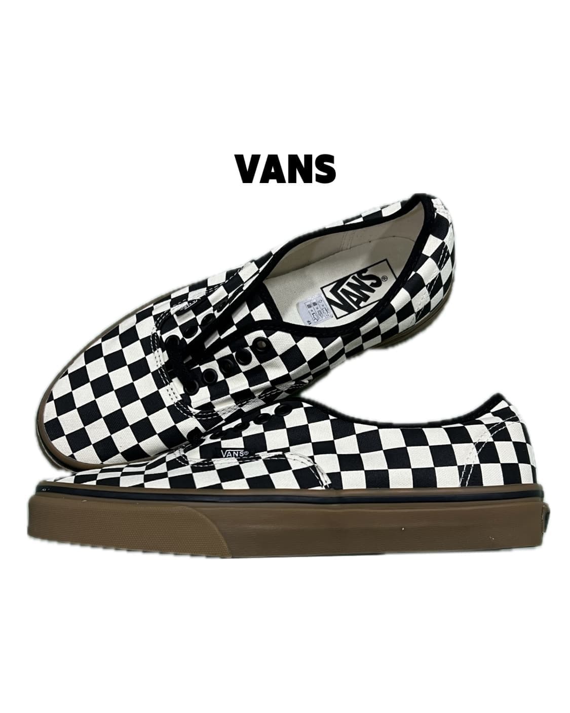 (265) 반스 어센틱 체커보드 화이트/블랙/검솔 상품이미지1