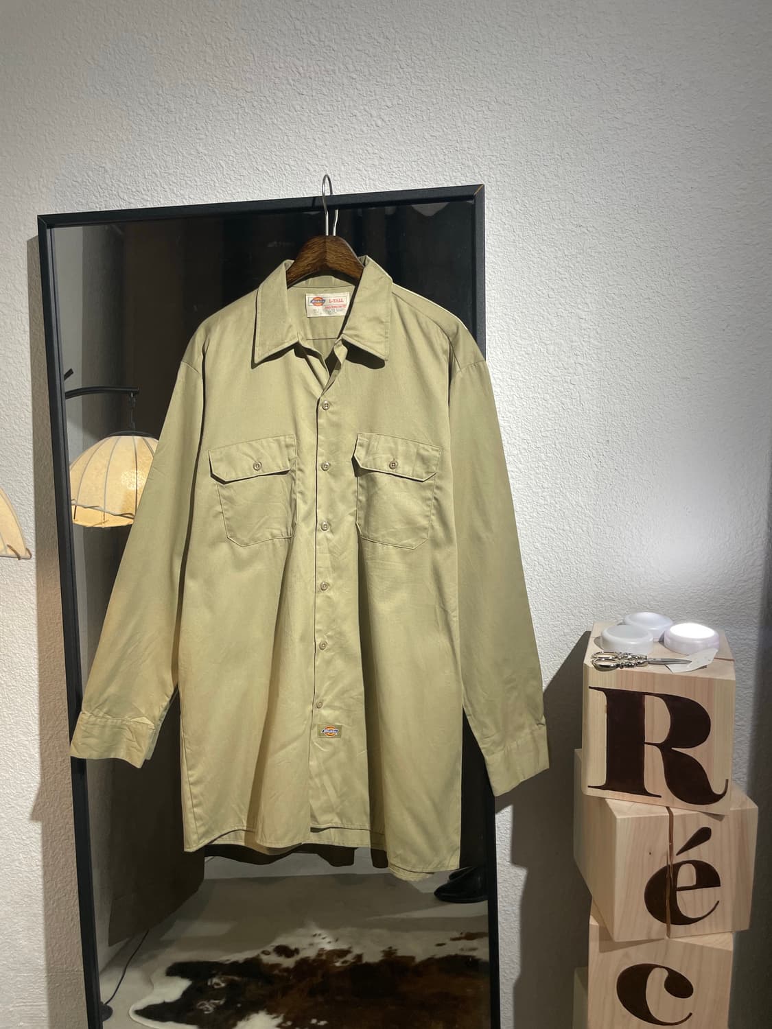 디키즈 베이지 워크셔츠 L 상품이미지1