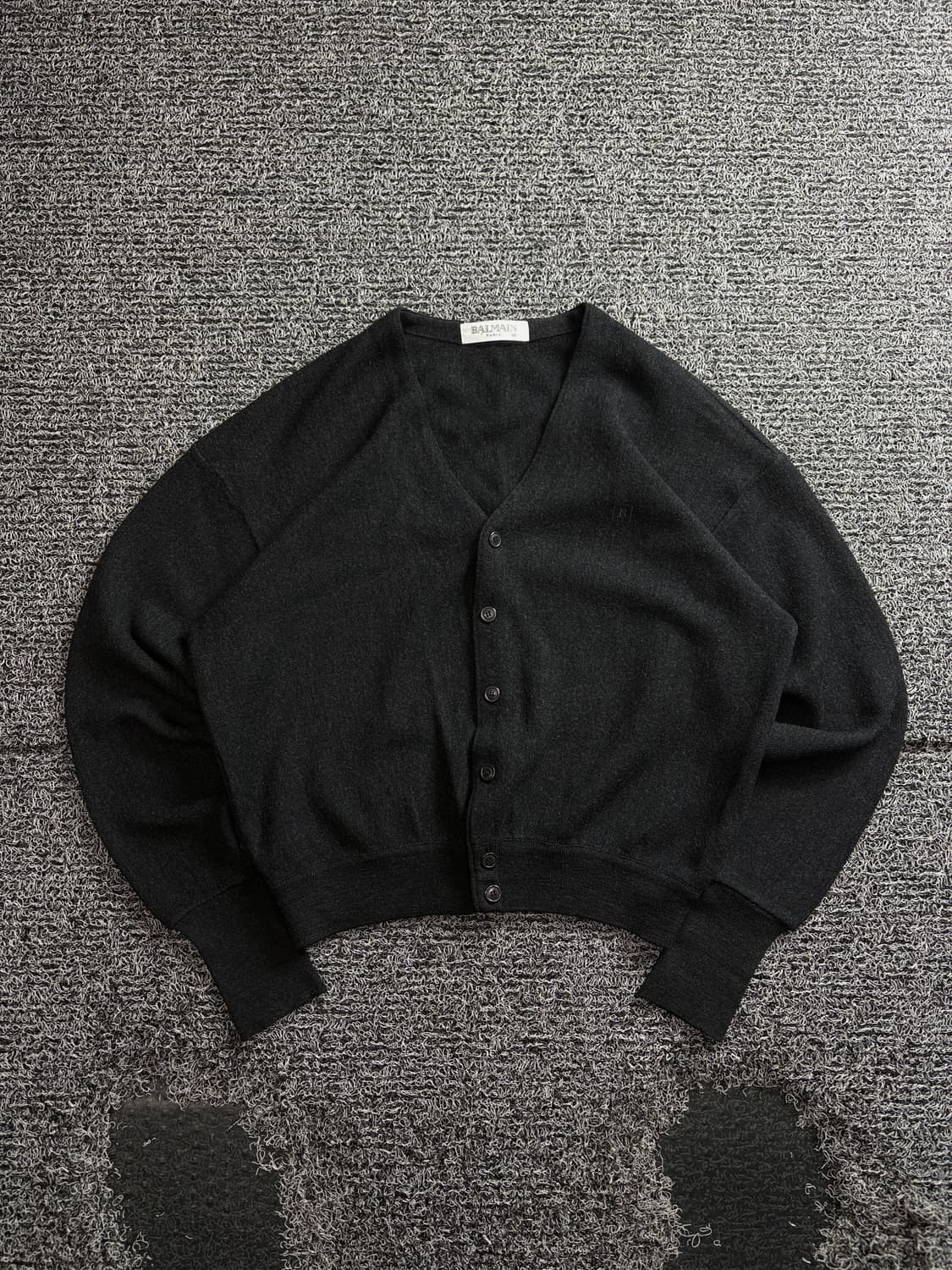 90s 발망 자수로고 아카이브 미니멀 가디건 3926 상품이미지2