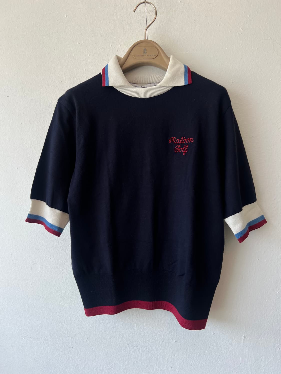 말본 여성 네이비 카라니트티셔츠 골프니트 상품이미지2