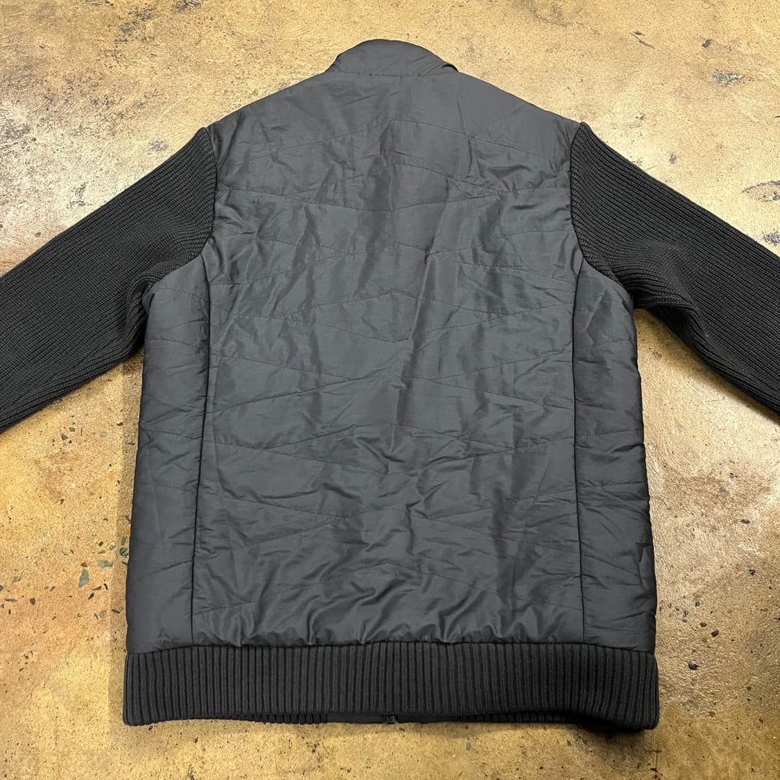 [정품/XL] 노스페이스 블랙 퀄팅 니트 배색 점퍼 b15 상품이미지4