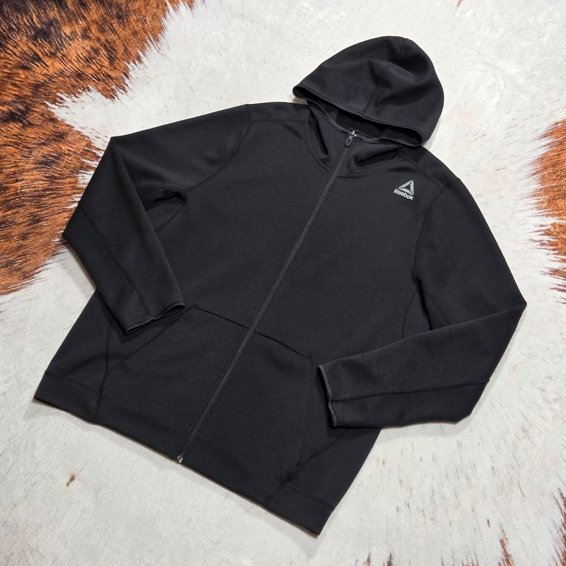 리복 블랙 후드집업 상품이미지1