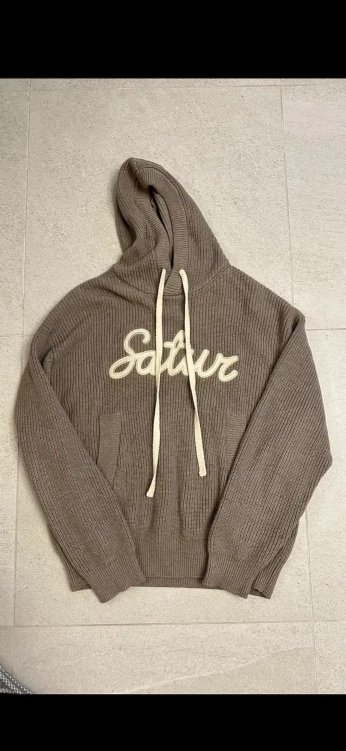 새터 브라운 니트 집업 상품이미지3