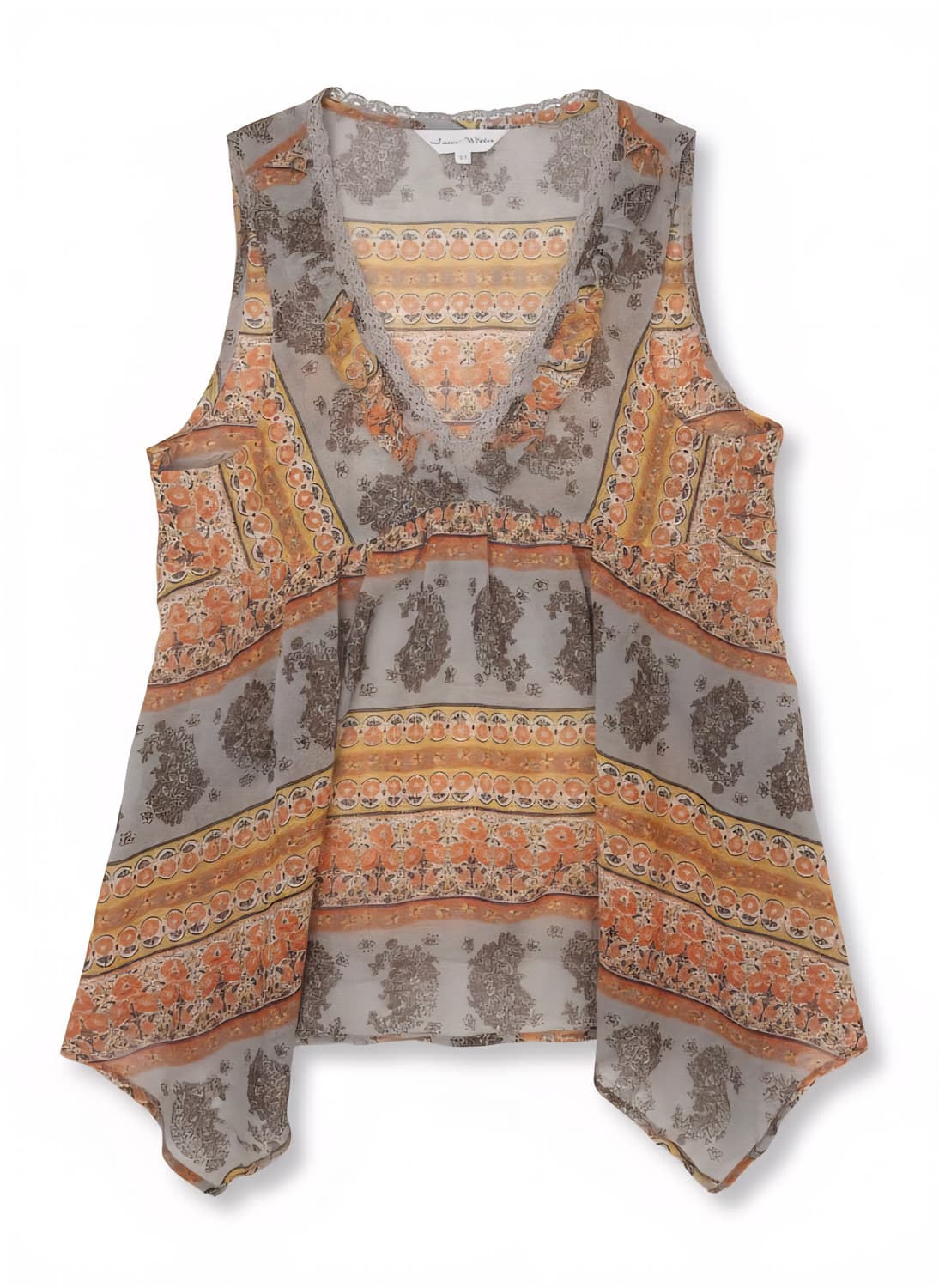 빈티지패턴 슬리브리스 탑 상품이미지3