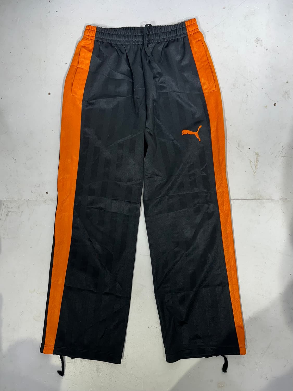 푸마 블랙 오렌지 사이드 라인 와이드 팬츠 S 상품이미지4