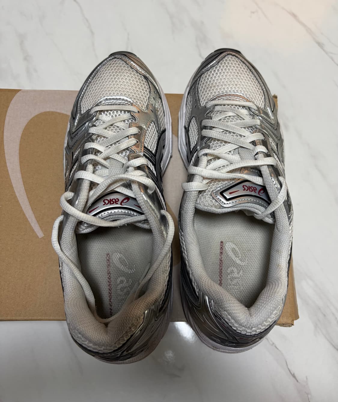 아식스 젤 카야노 14 화이트 퓨어 실버 레드 상품이미지4