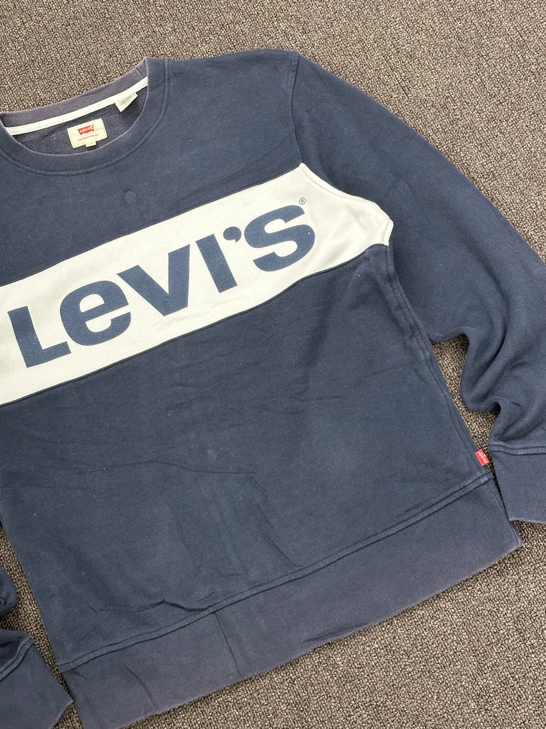 S)리바이스 빈티지 세리프 빅로고 네이비 스웻셔츠 상품이미지2