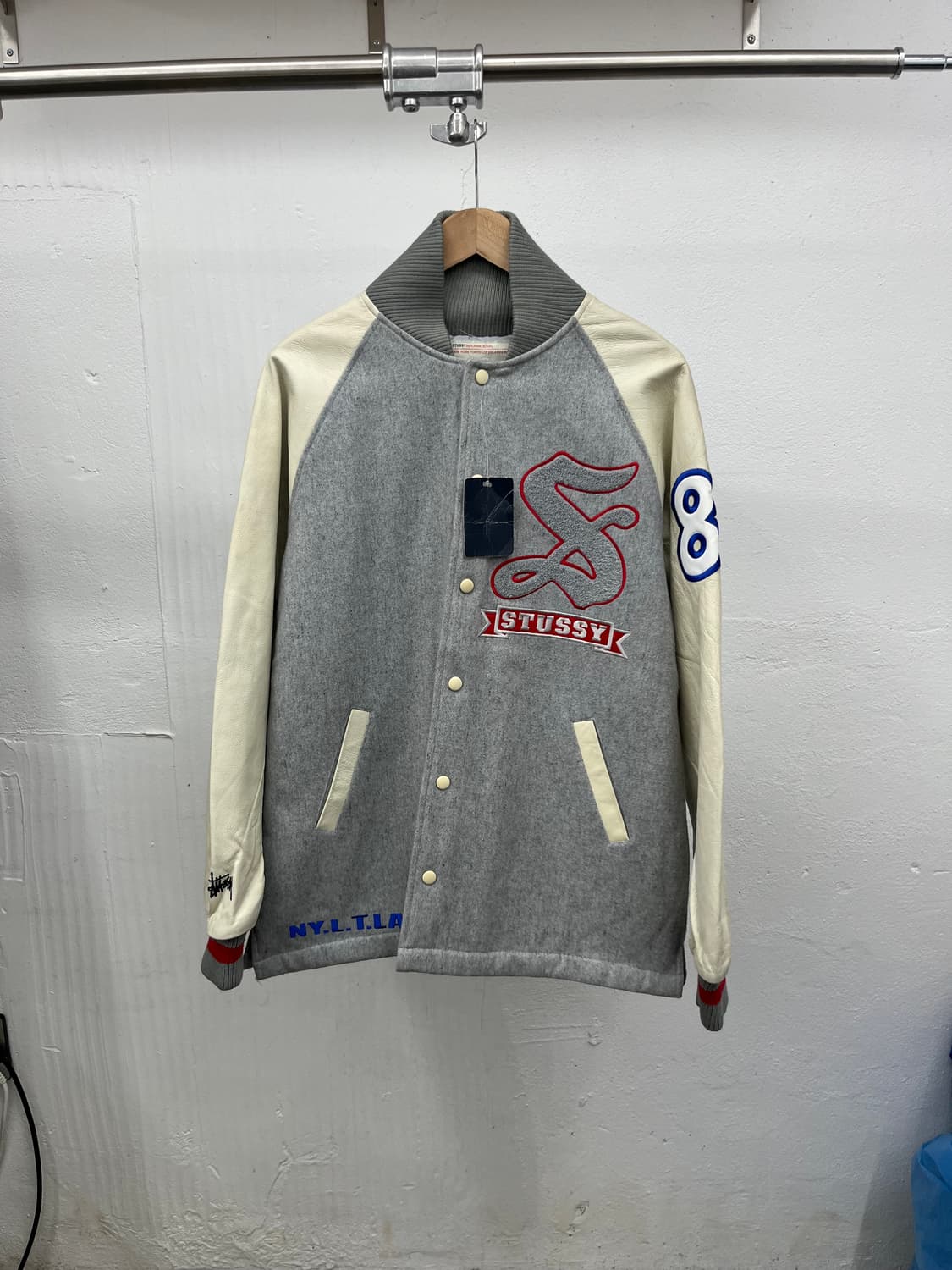 XL) DEAD STOCK 00's STUSSY VARSITY  상품이미지1