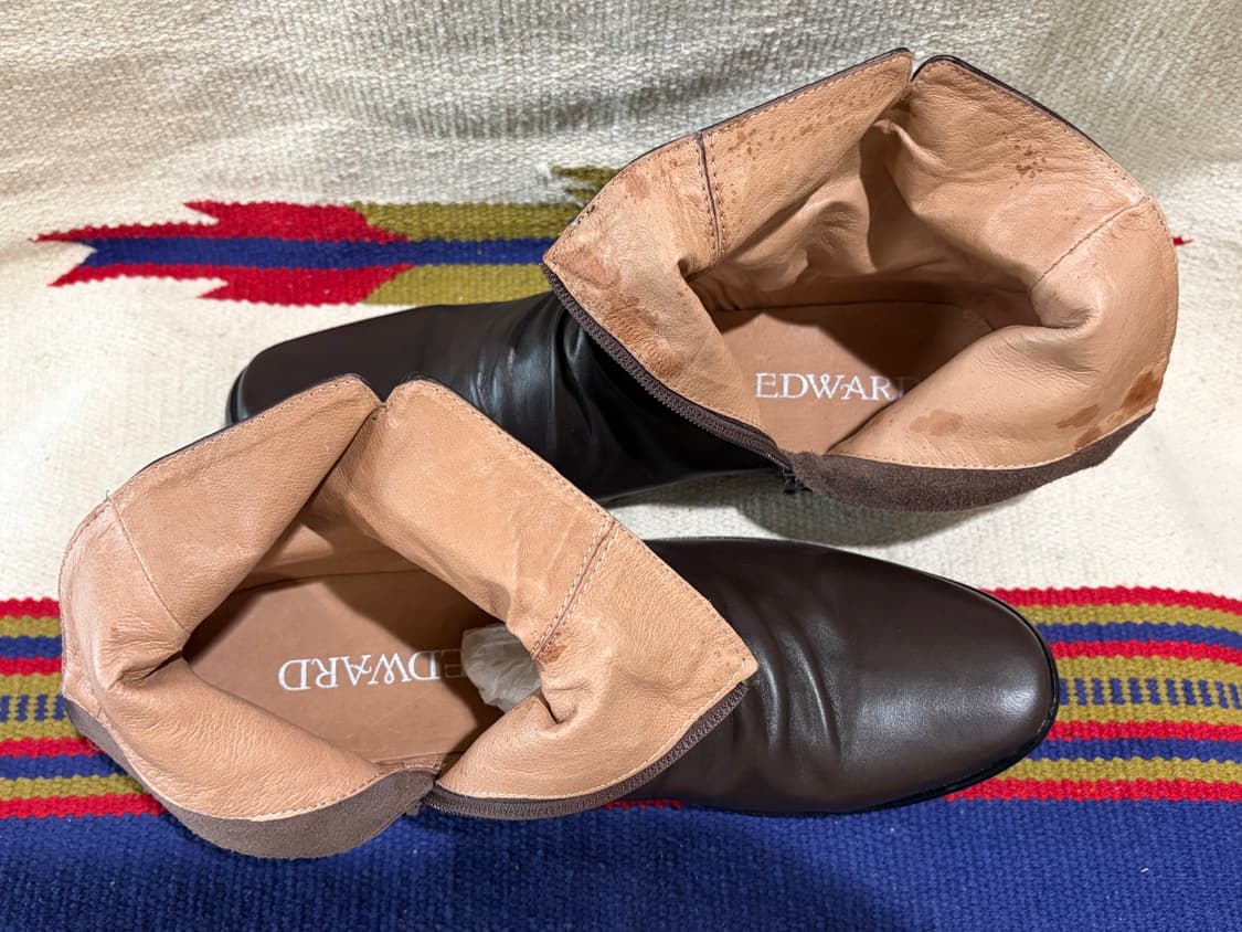 EDWARD 제팬 레더 드레이프 셔링 부츠 상품이미지6