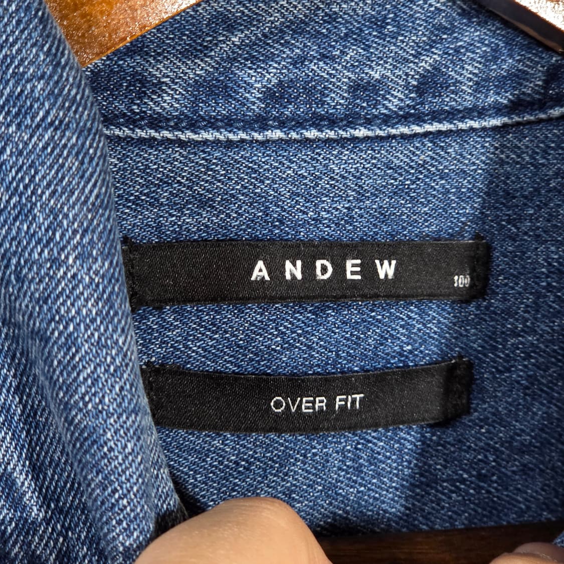 앤듀 오버핏 중청 투포켓 데님자켓 상품이미지8