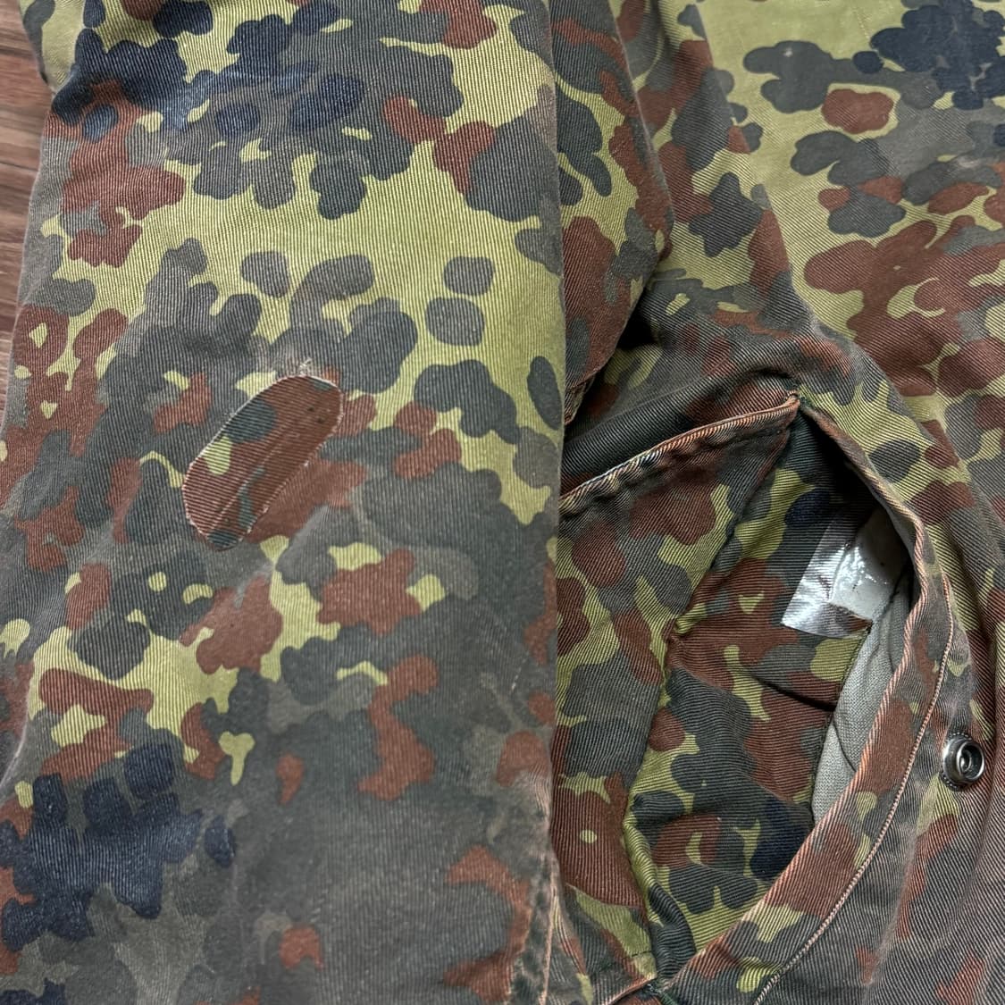 빈티지 독일군 카모 플렉탄 플랙탄 카모 ma-1 봄버 마원 자켓 xl 상품이미지8