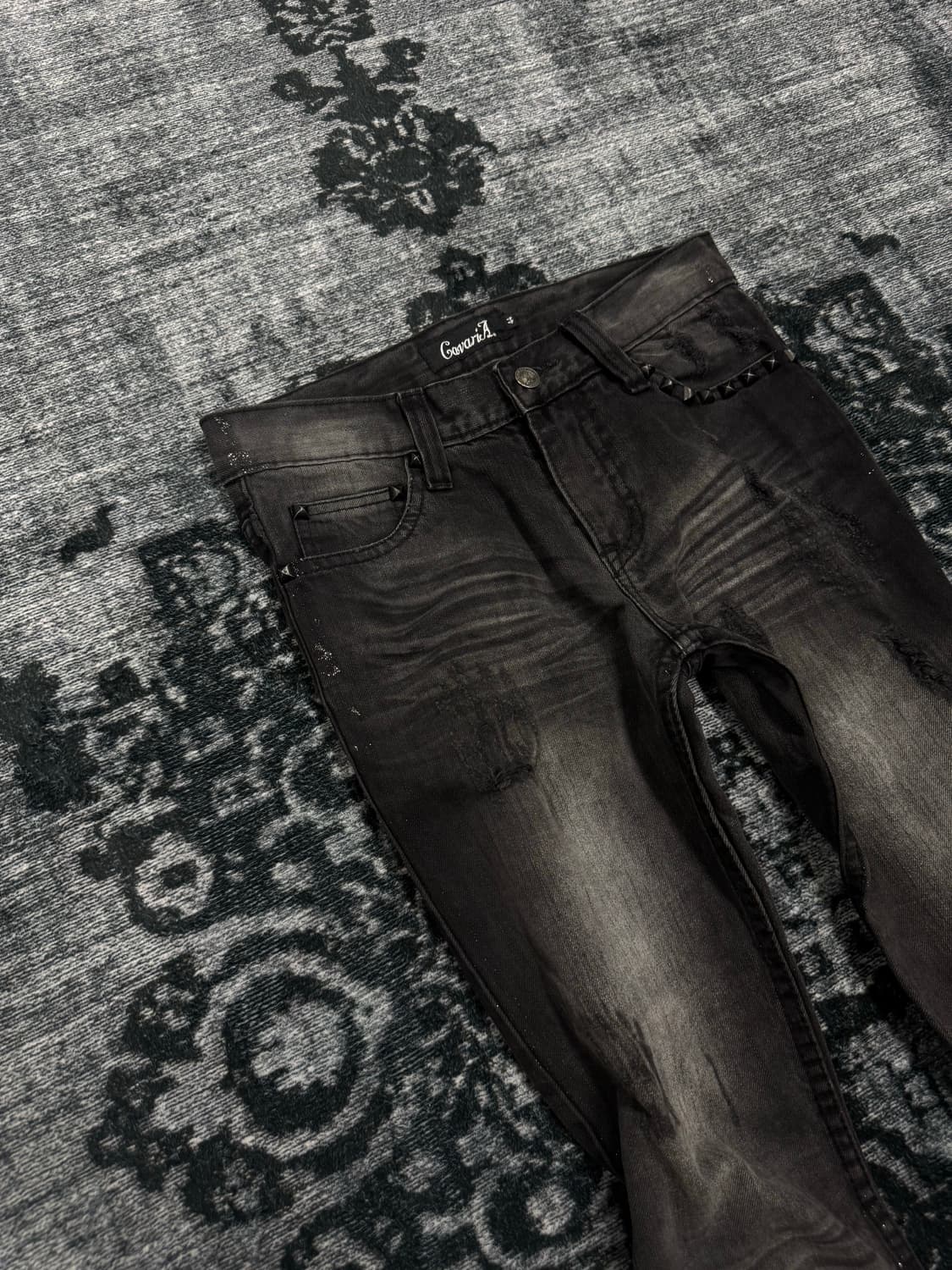 Cavaria 00s archive lame coating stud de 상품이미지3