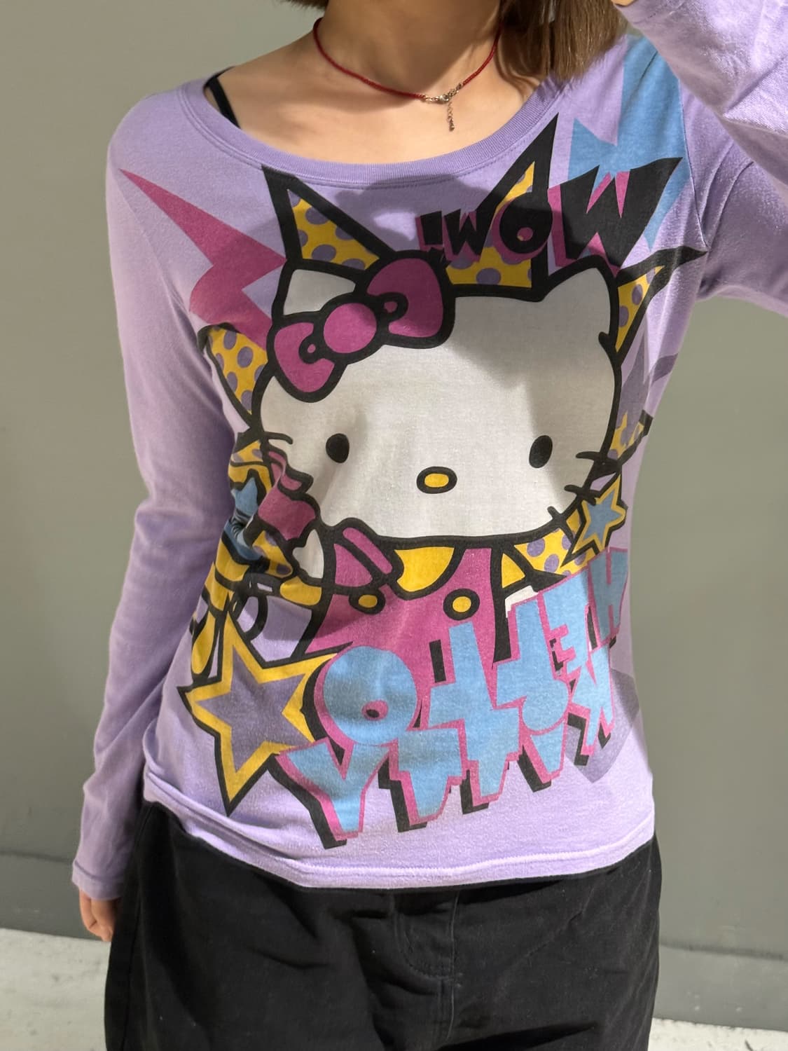 Hello kitty kitsch printing long sleeve 상품이미지3