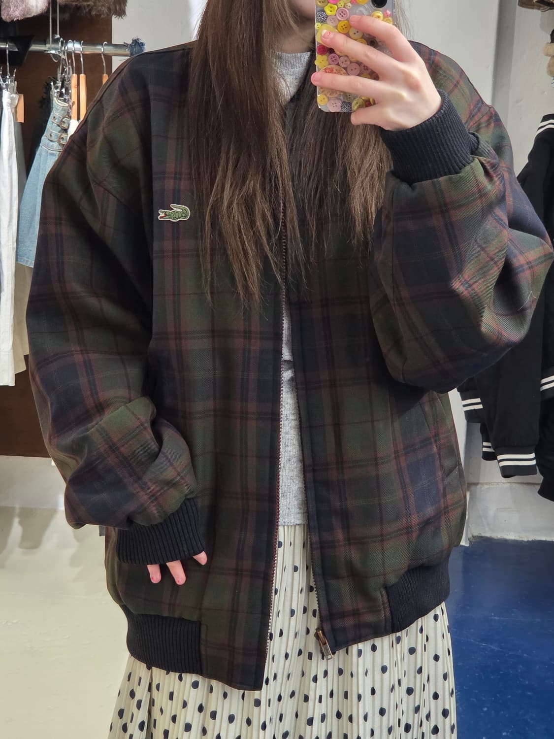 1990s Lacoste 라코스테 리버시블 체크 자켓 상품이미지2