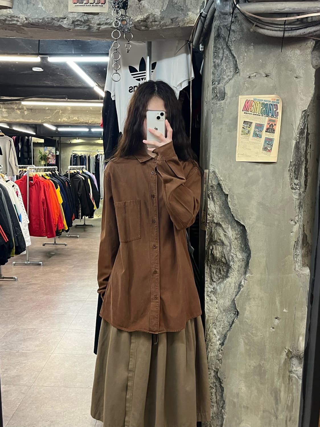 코스 셔츠 브라운 M #csz2026 상품이미지2