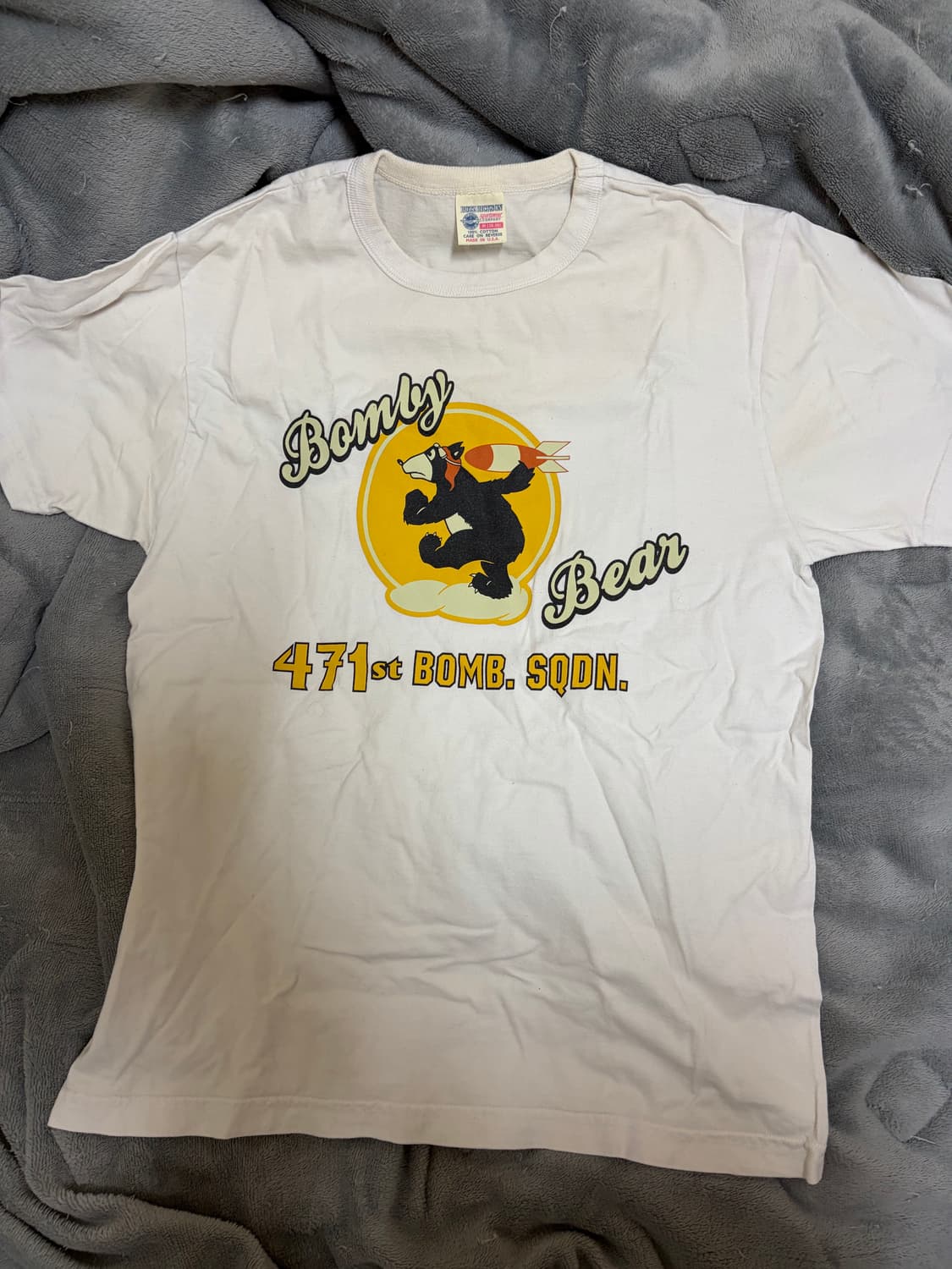 [M] 버즈릭슨 Bombing Bear 반팔 티셔츠 화이트 상품이미지2