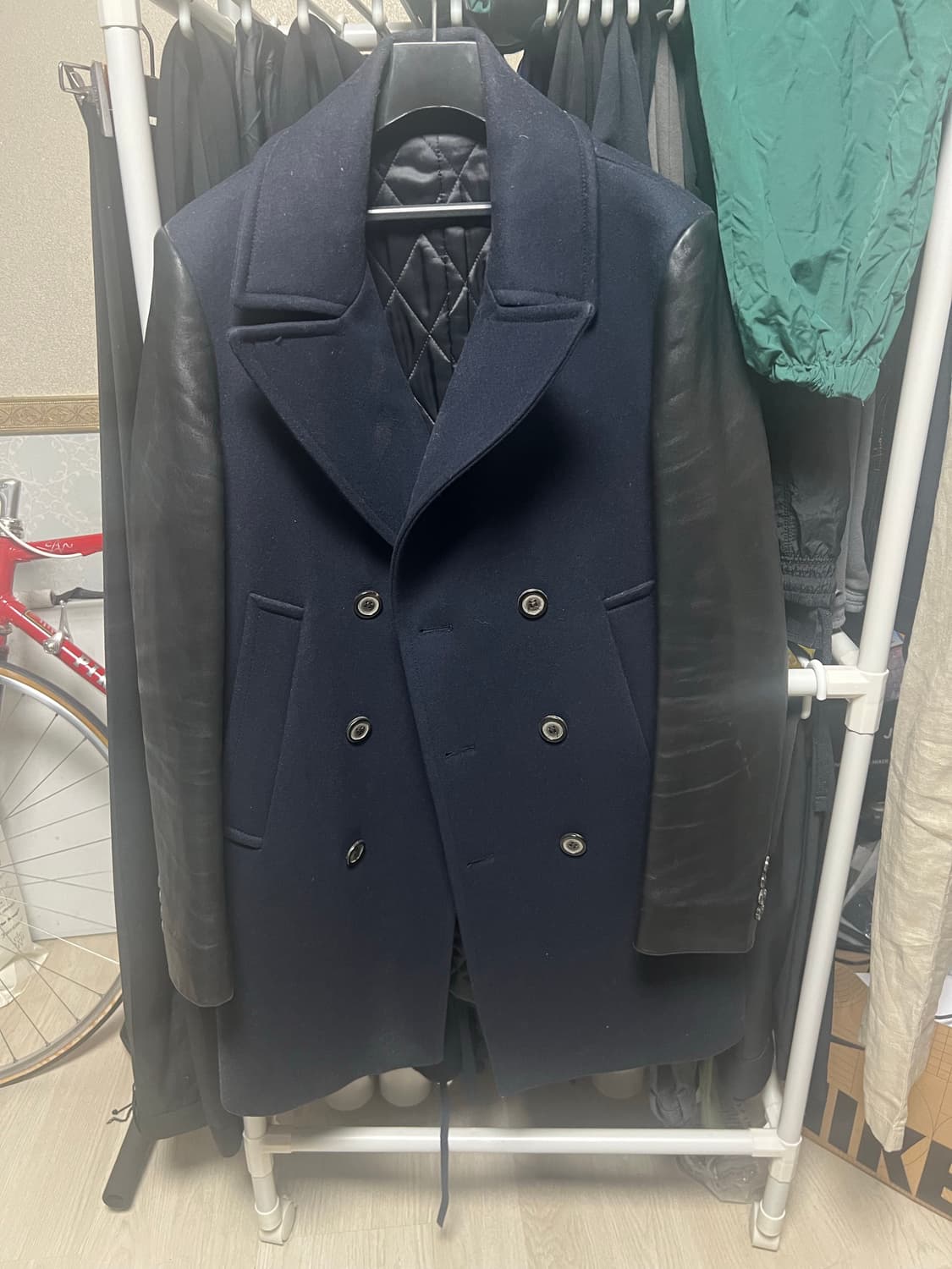 솔리드옴므 가죽 더블코트 상품이미지2