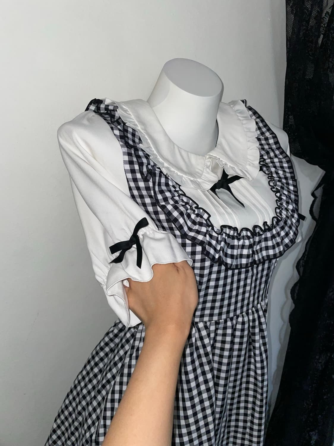 공겜여주 원피스 프릴 고스 로리 드레스 상품이미지2