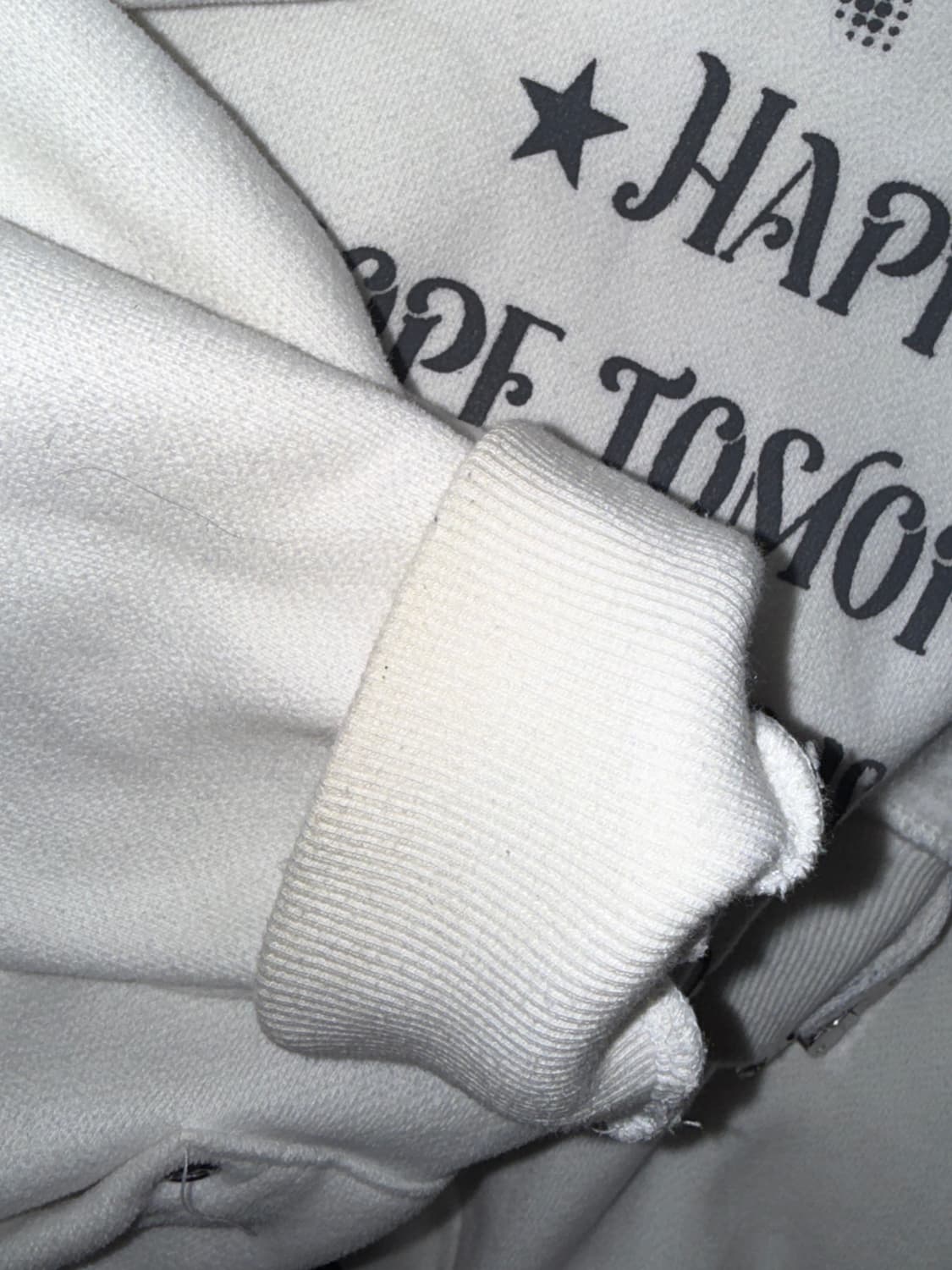 러브이즈트루 퍼 후드집업 화이트 상품이미지3