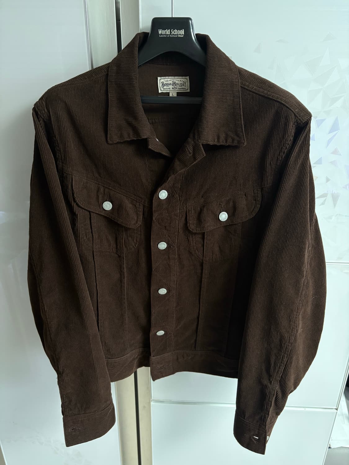 부기홀리데이 코듀로이 트러커 자켓 브라운(L) 상품이미지2