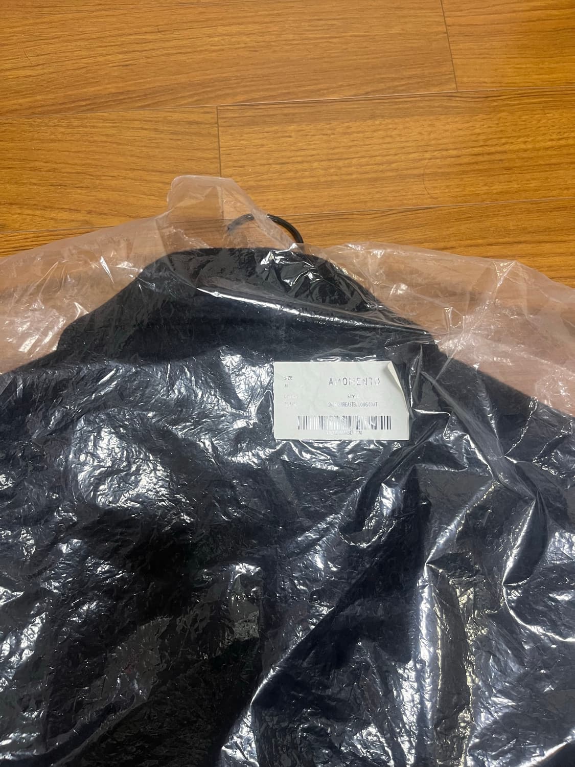 아모멘토 맨즈 싱글 브레스트 롱 코트 블랙 M size 상품이미지1