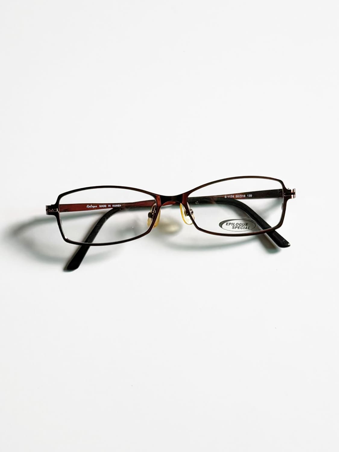 EPILOGUE 브라운 슬림 스퀘어 메탈 빈티지 안경 상품이미지1