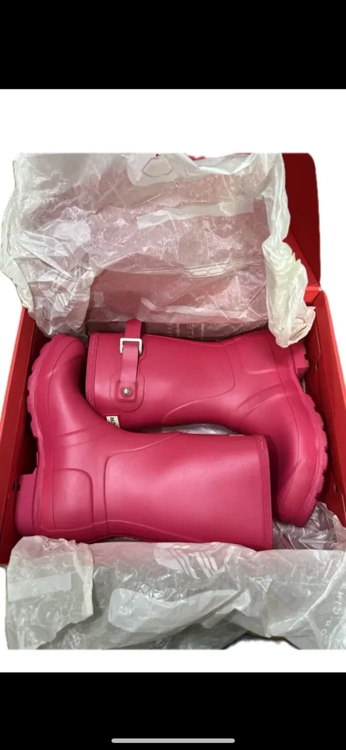 헌터 핑크 부츠 미디부츠 미들부츠 레인부츠 오리지날 숏 상품이미지2