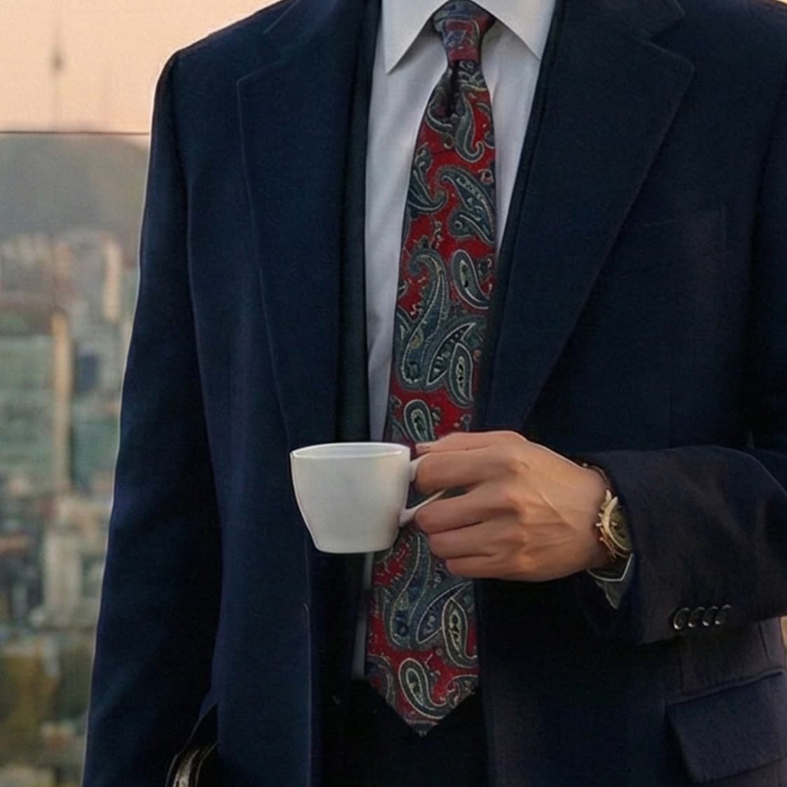 카를로 콜롬보 실크 레드 페이즐리 넥타이 10cm A+등급 K1713
 상품이미지1