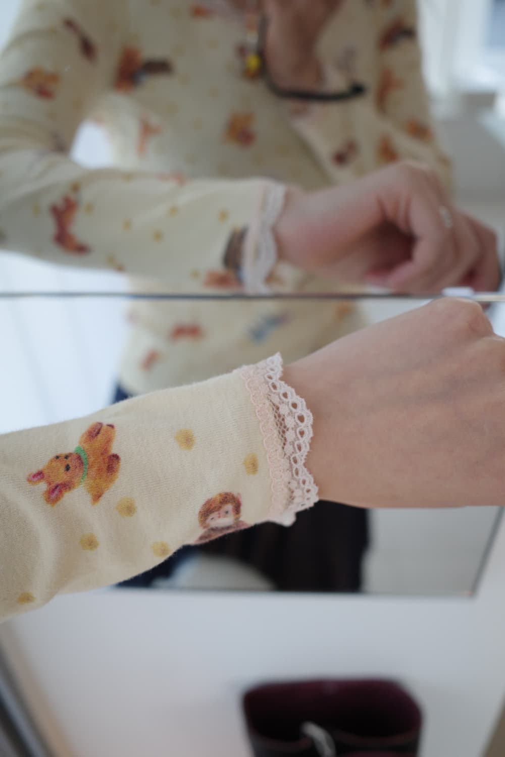 Lace printed top 상품이미지10