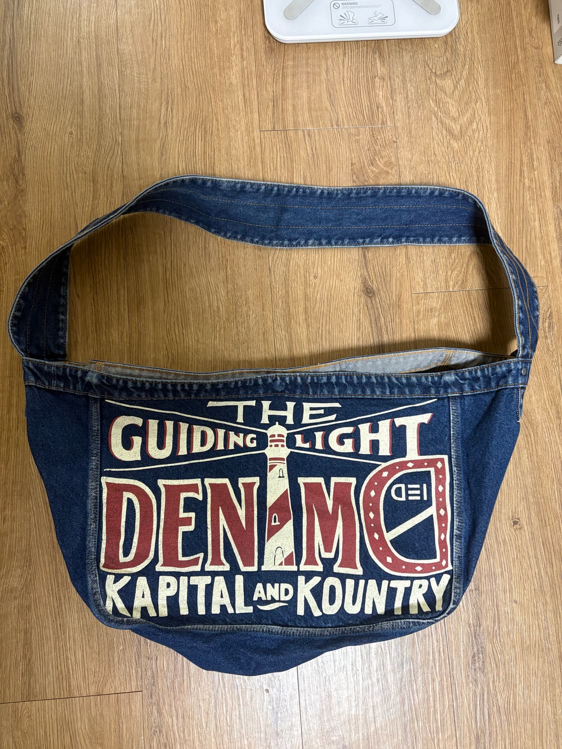 (OS)캐피탈 13온즈 데님 뉴스페이퍼 백 구이디 라이트 프로세싱 상품이미지1