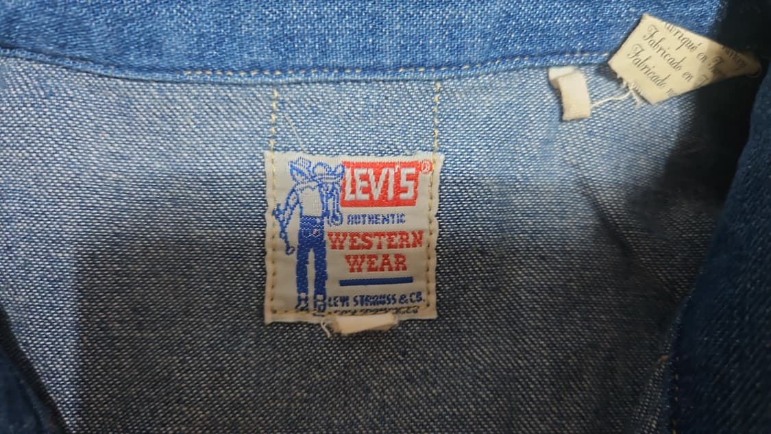 리바이스 LVC 1955 쏘우투스 데님 셔츠 버섯 자수 S 상품이미지4