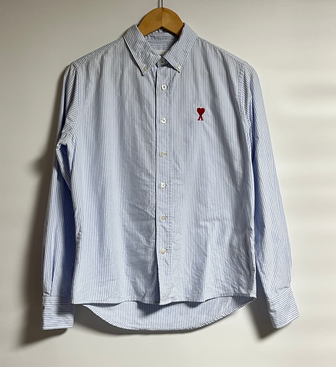 아미 스몰로고 하트 스트라이프 셔츠 남방 프리 상품이미지1