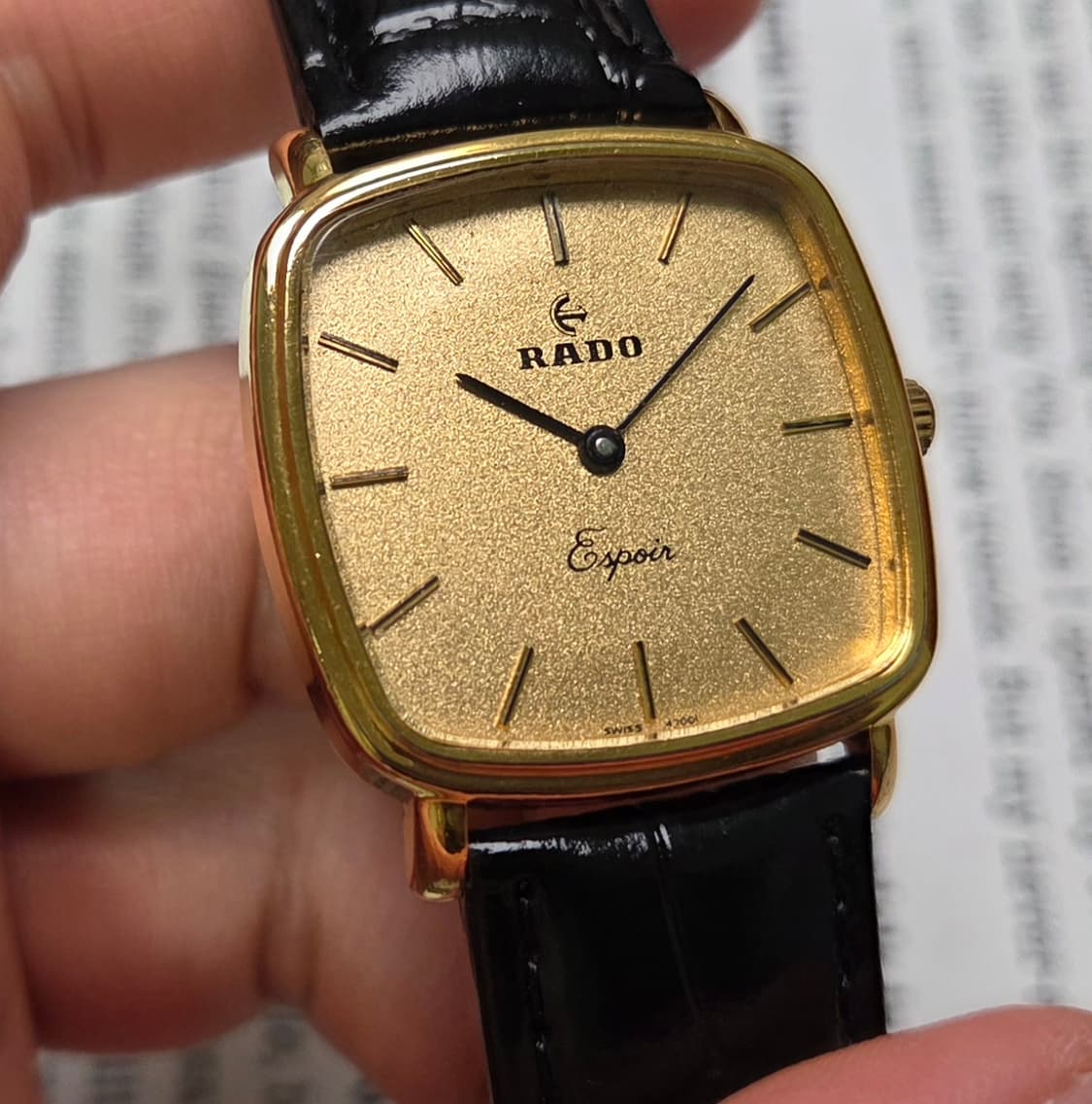 빈티지 라도 에스쁘와(Espoir) 사각탱크 금바리판 수동 메커니컬 
 상품이미지3