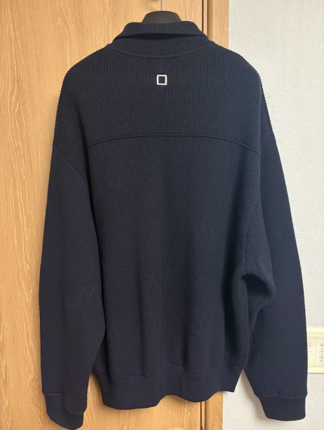 (52) 24fw 우영미 네이비 하프집업 니트 스웨터 상품이미지2