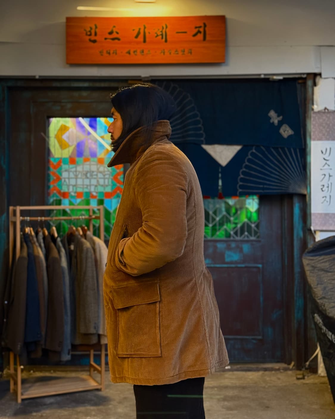 70-80‘s 메이드인 캐나다 코듀로이 셰르파 코트 40 상품이미지8