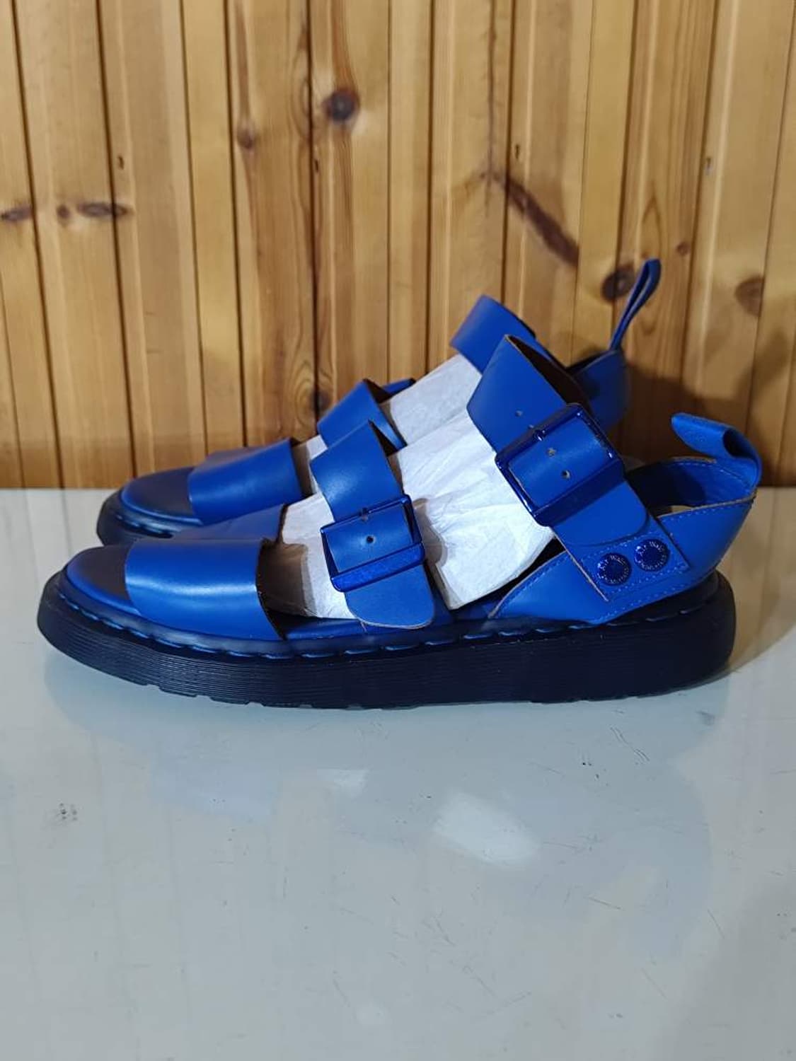 260mm 닥터마틴 그리폰 블루 가죽 샌들 상품이미지2