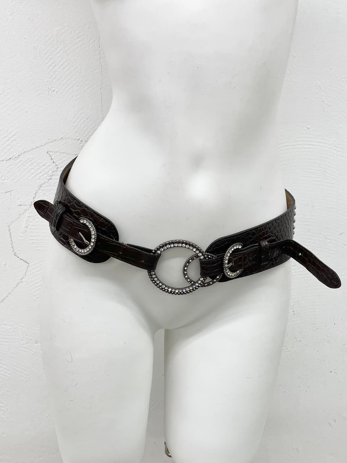 오리엔탈 스터드 큐빅 와이드 벨트 상품이미지1