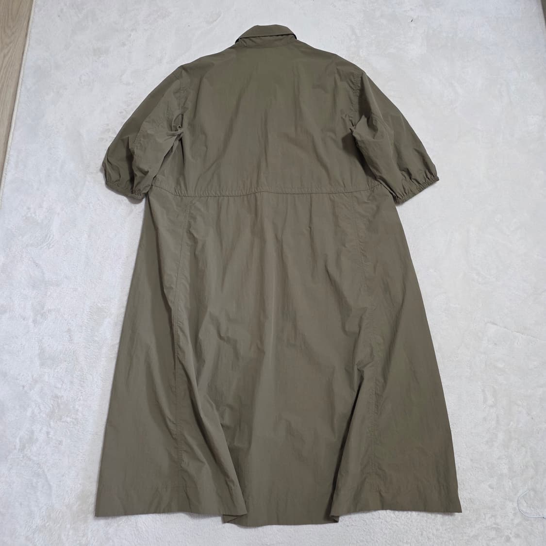 (XL)여성 유니클로 집업 바스락 원피스 올리브 봄여름 상품이미지3