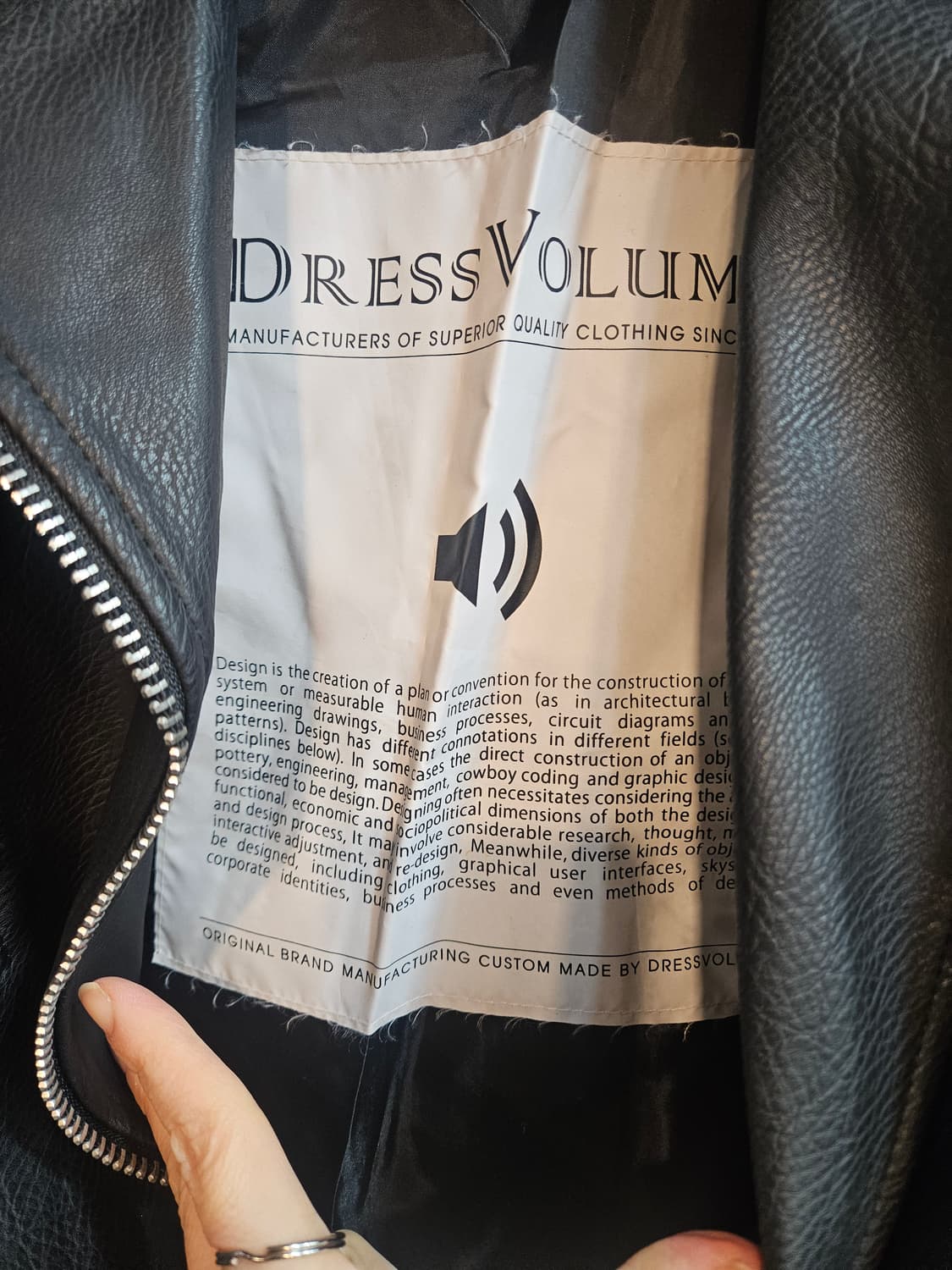 드레스볼륨 블랙 레더 라이더 자켓 상품이미지7