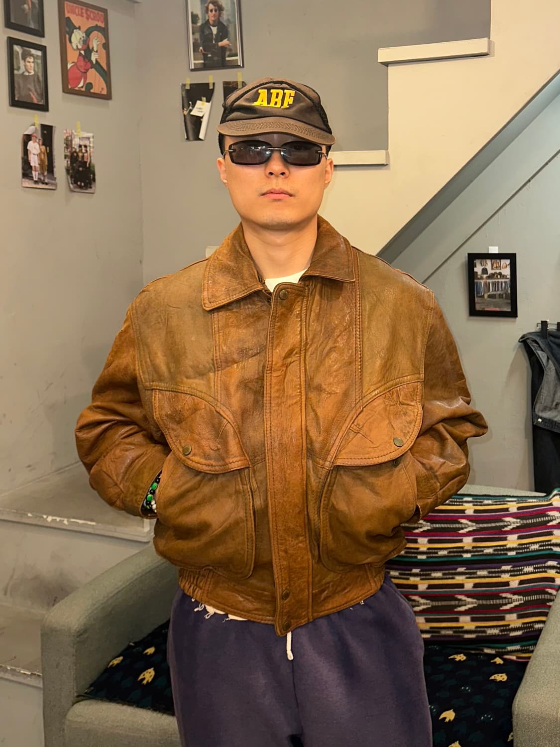 90’s D’ Homme A homme shell-leather JK 상품이미지2