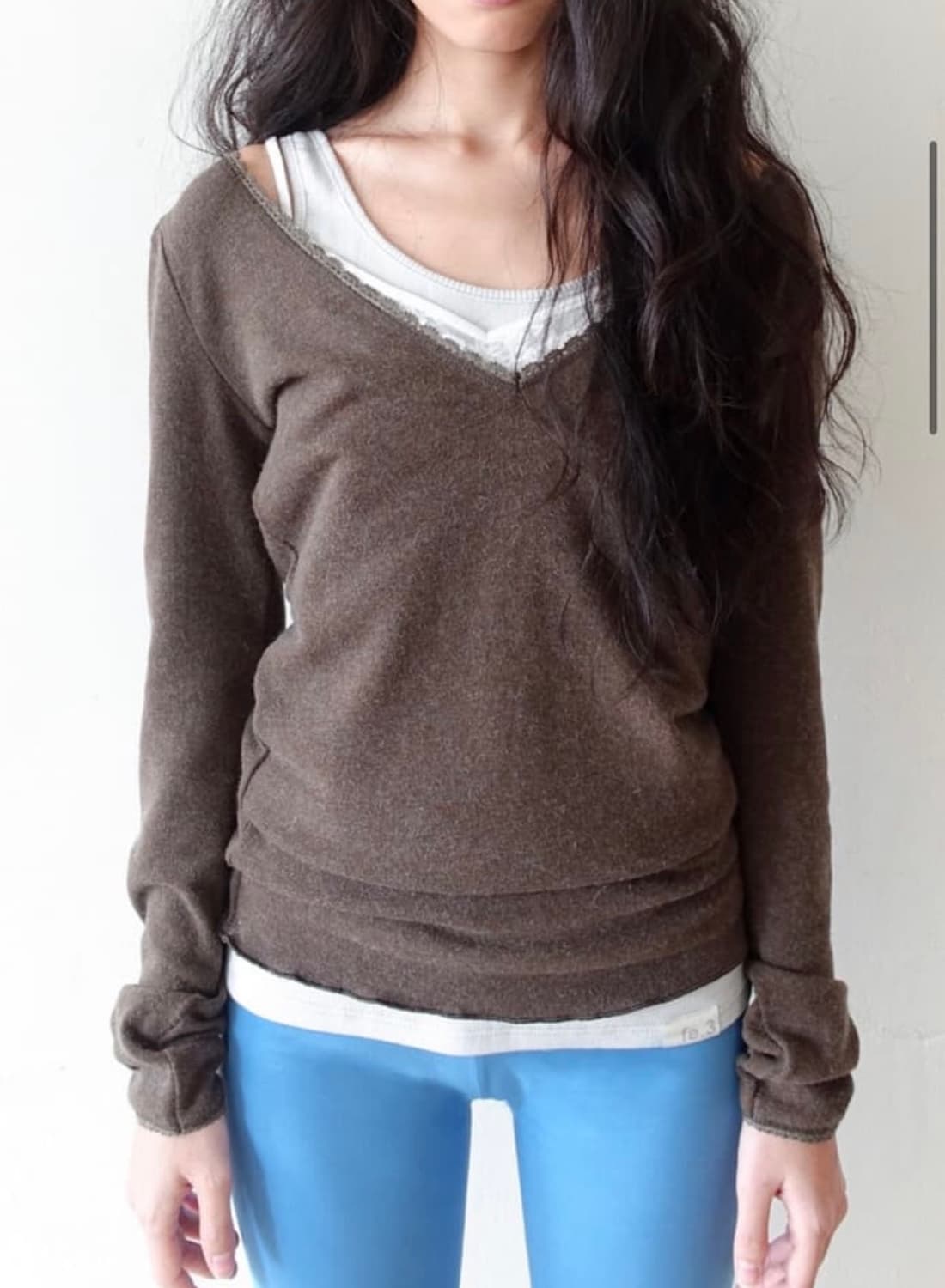 샵페어리 iris long top 카키 상품이미지1